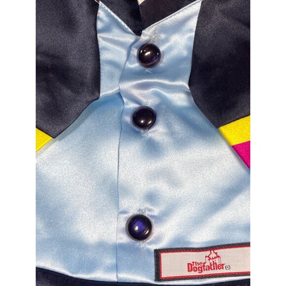 Dogfather Korea Hanbok Traditional Dog Cat Pet Outfit Costume CoSplay XL Blu VTG - Picture 6 of 13